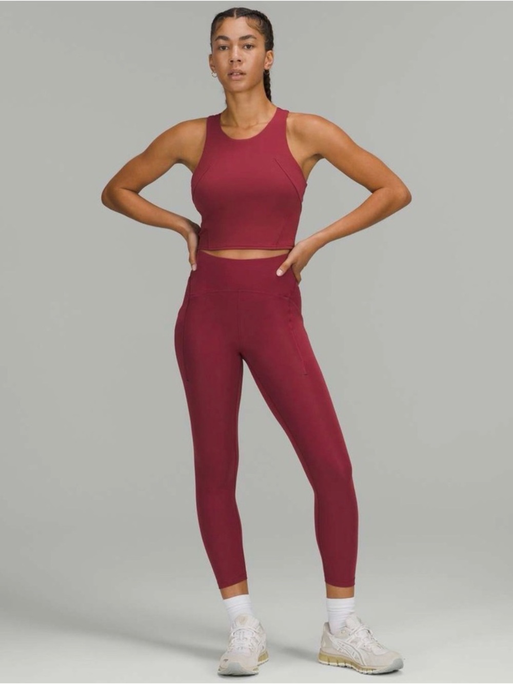 Lululemon Women Power Thru High Rise Tight 25" (LW5CVIS) Red
